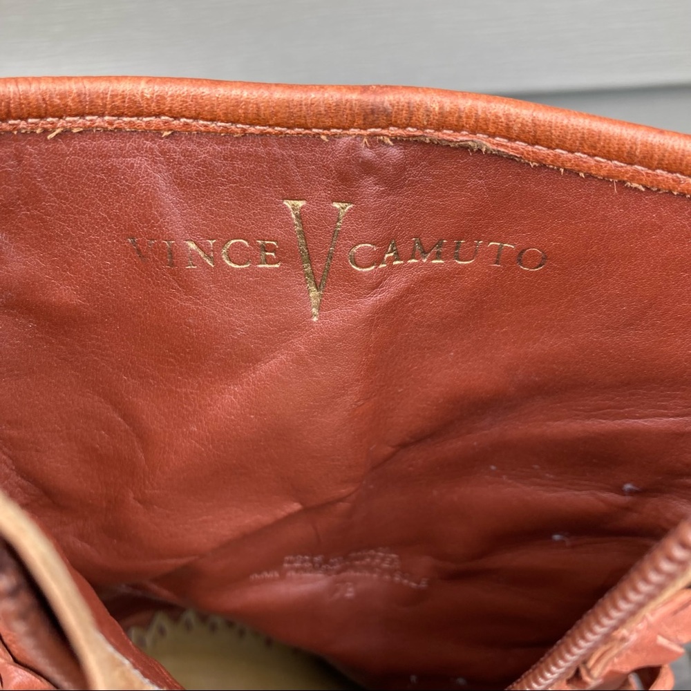 Vince Camuto Leather Braided Wedge Boot - Picture 6 of 9